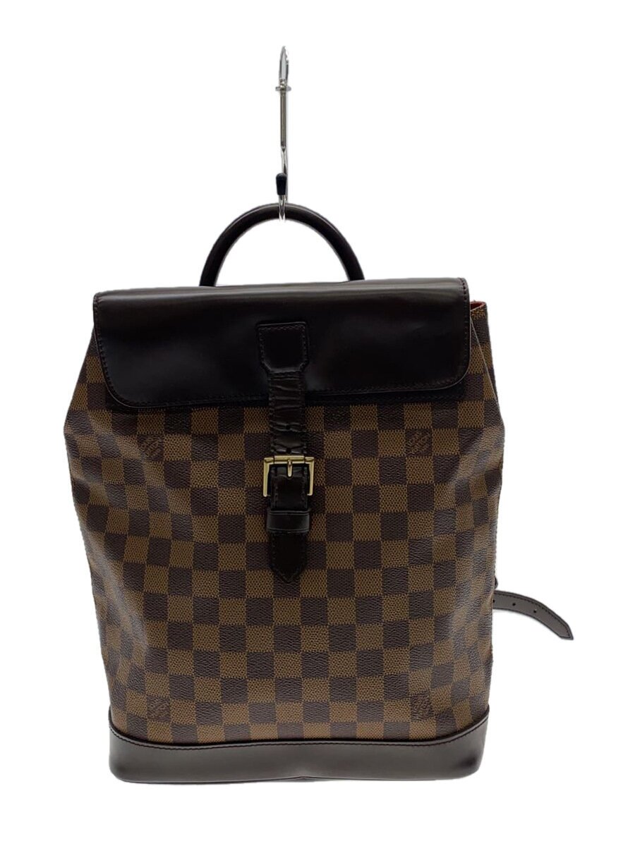 【中古】LOUIS VUITTON◆N51132/ソーホー_ダミエ・エベヌ_BRW/PVC/BRW【御徒面子】