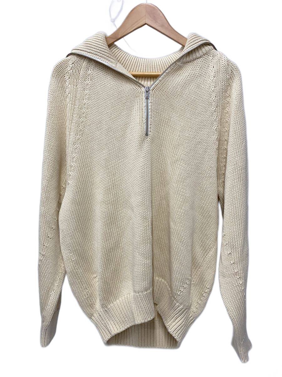 【中古】BATONER◆汗水/L/綿織物/無地/BN-24SM-088/Half Zip Sailor Knit【メンズウェア】
