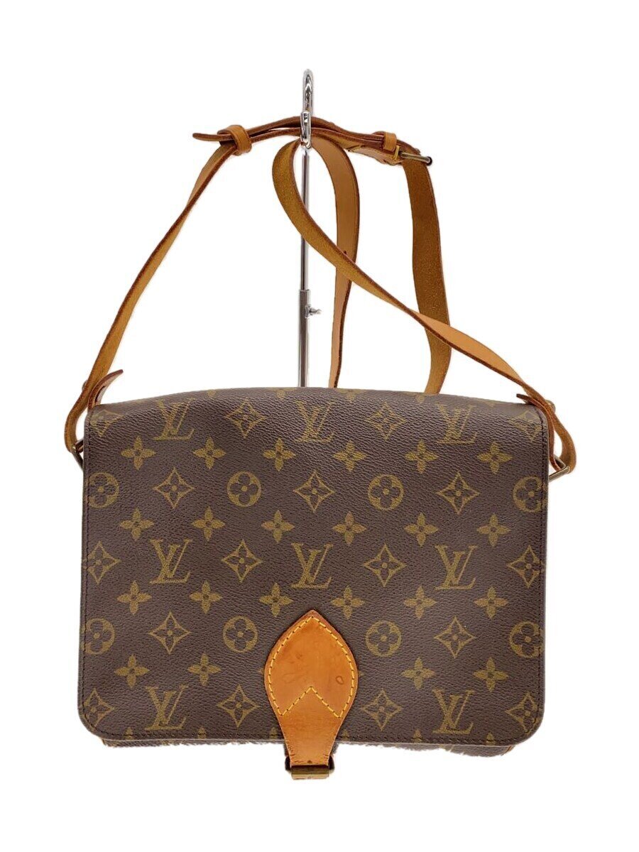 【中古】LOUIS VUITTON◆カルトシエールMM_モノグラム・帆布_BRW/PVC/BRW【御徒面子】