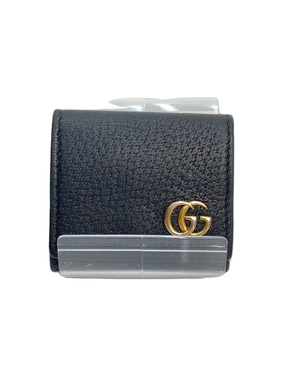 【中古】GUCCI◆コインケース/なめし革/BLK/メンズ【服飾雑貨他】