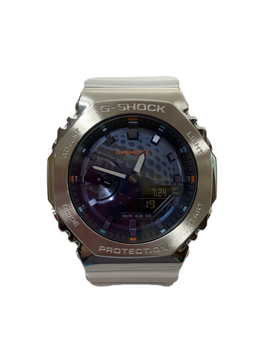 【中古】CASIO◆石英ウオッチ_G-SHOCK/デジアナ/--/NVY/WHT【服飾雑貨他】