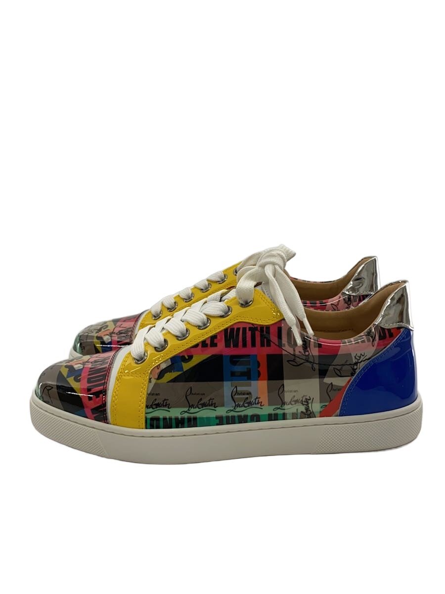 【中古】Christian Louboutin◆Vieira Flat Loubiballage Calf/ローカットスニーカー/37/マルチ色つや【シューズ】