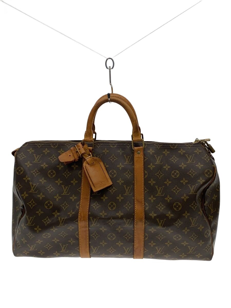 【中古】LOUIS VUITTON◆キーポル50_モノグラム・帆布/PVC/BRW【御徒面子】