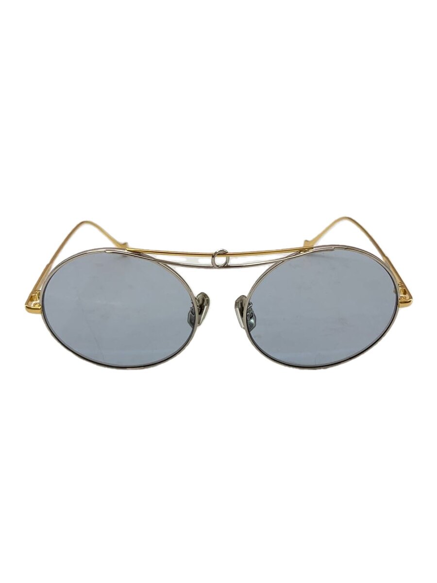 【中古】LOEWE◆ラウンド 黒眼鏡/金属元素/GLD/BLU/レディース/LW40030U【服飾雑貨他】