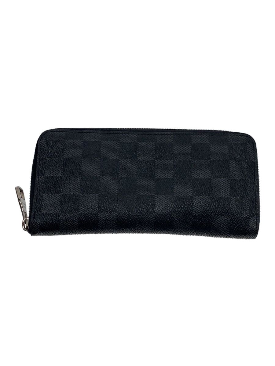 【中古】LOUIS VUITTON◆ジッピー・ウォレット・ヴェルティカル_ダミエ・グラフィット_BLK/PVC/BLK/メンズ【服飾雑貨他】