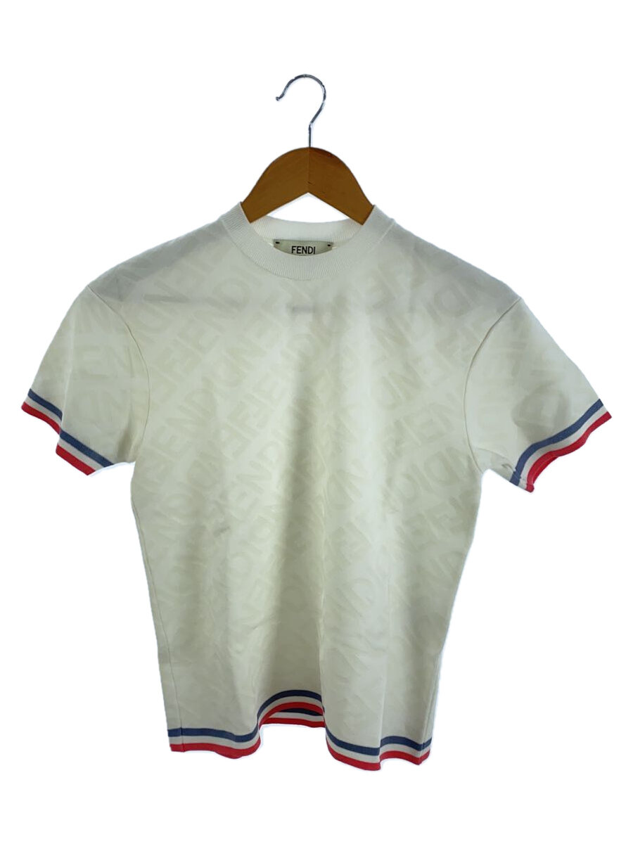 【中古】FENDI◆トップス/36/人絹/WHT/総柄/FZX999//【レディースお召しもの】