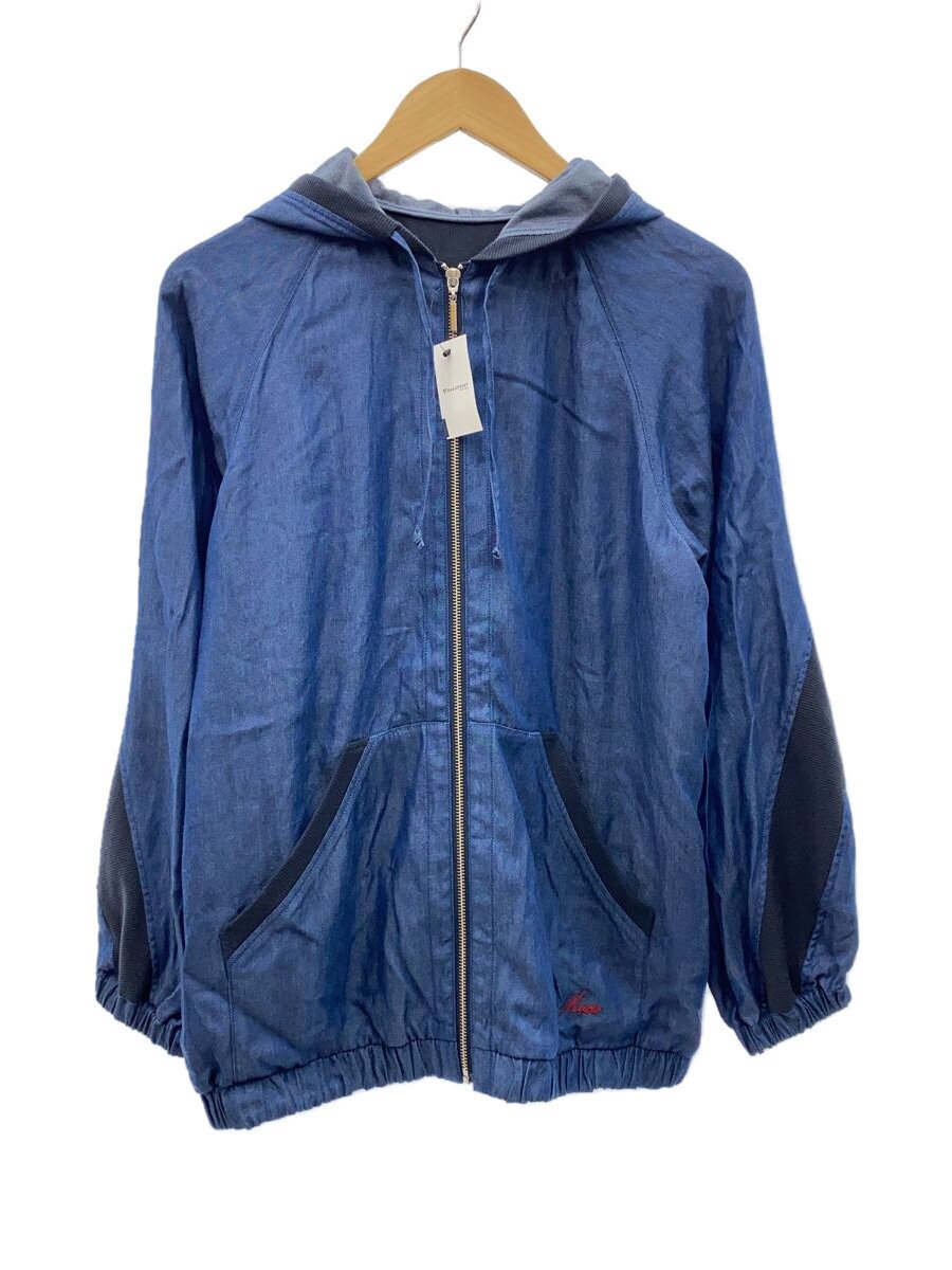 【中古】MUSE BY ROCHAS/ジップパーカー/9/ポリエステル/NVY/無地【レディース御召しもの】
