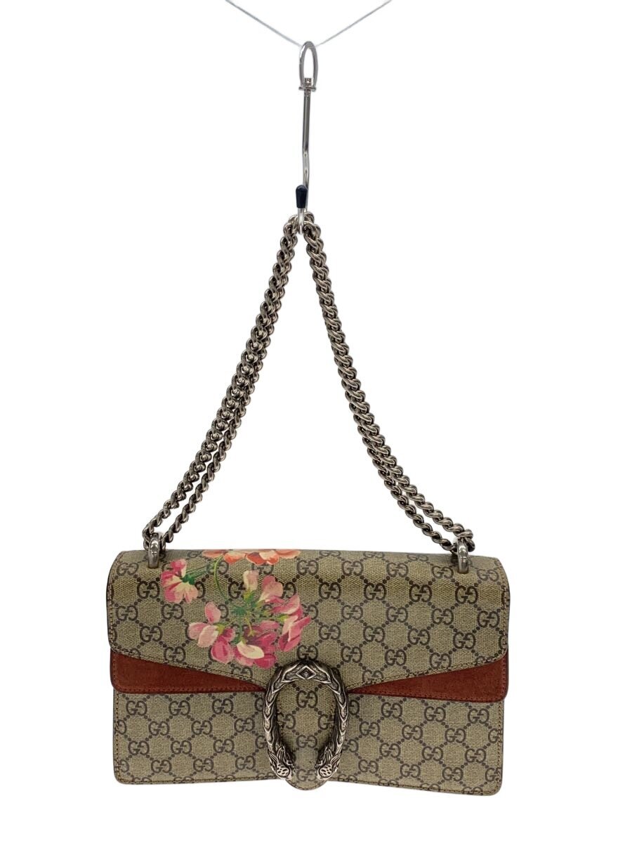 【中古】GUCCI◆スモール・ショルダーバッグ_ディオニュソス_GGスプリーム/ショルダーバッグ/PVC/BEG/総柄【御徒面子】