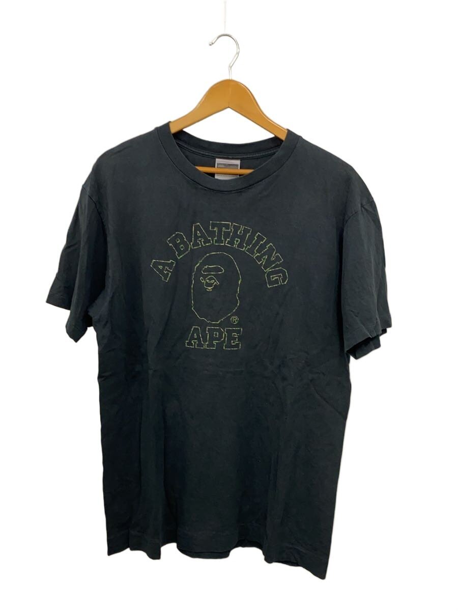 【中古】A BATHING APE◆90S/プルオーバー/L/綿織物/BLK【メンズウェア】