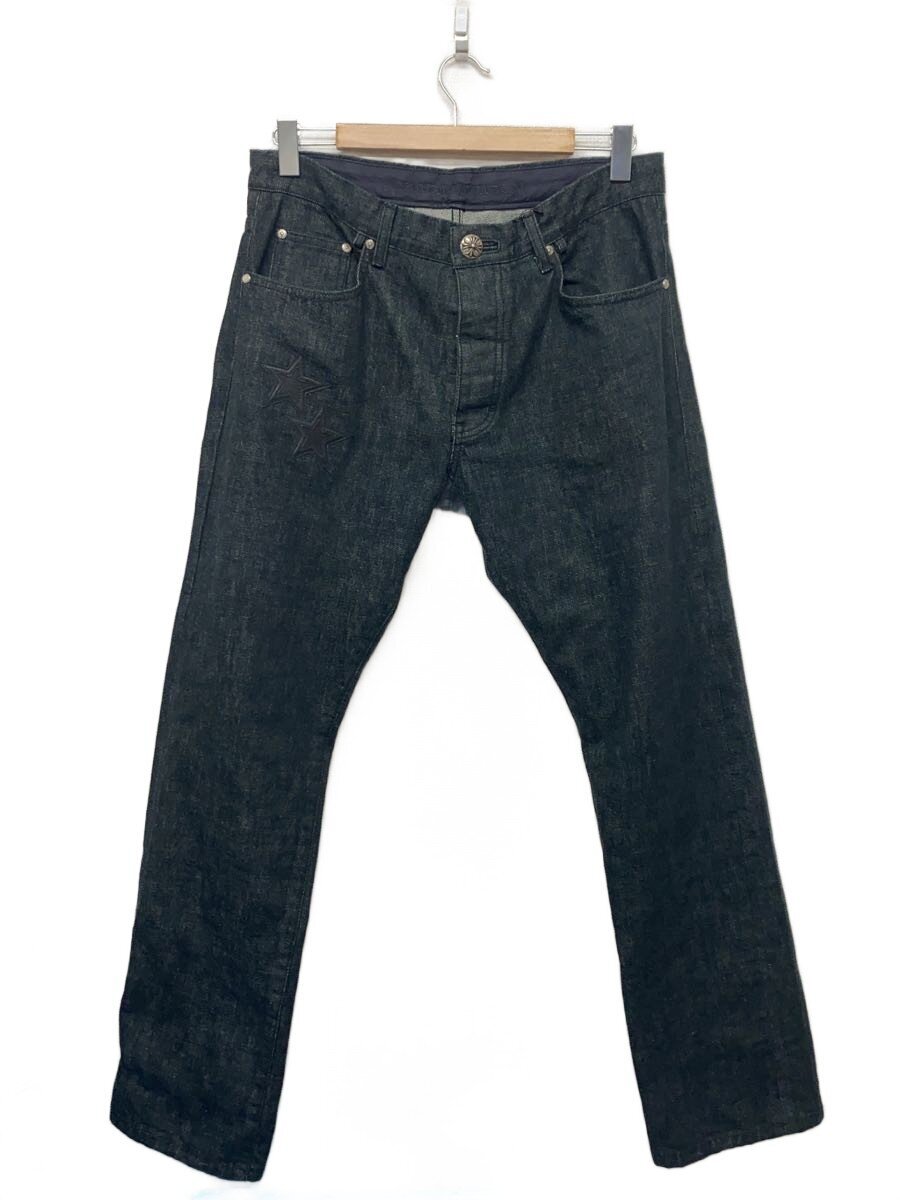 【中古】CHROME HEARTS◆スターパッチデニム/下つ方/34/綿織物/IDG/? NULL ?【メンズウェア】