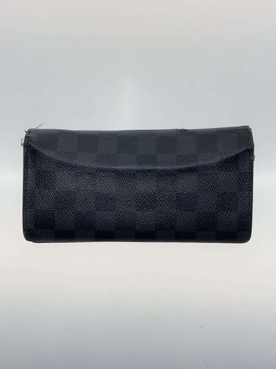 【中古】LOUIS VUITTON◆ポルト・フォイユ・プラザ_タイガ_BLK/--/BLK/メンズ【服飾雑貨他】