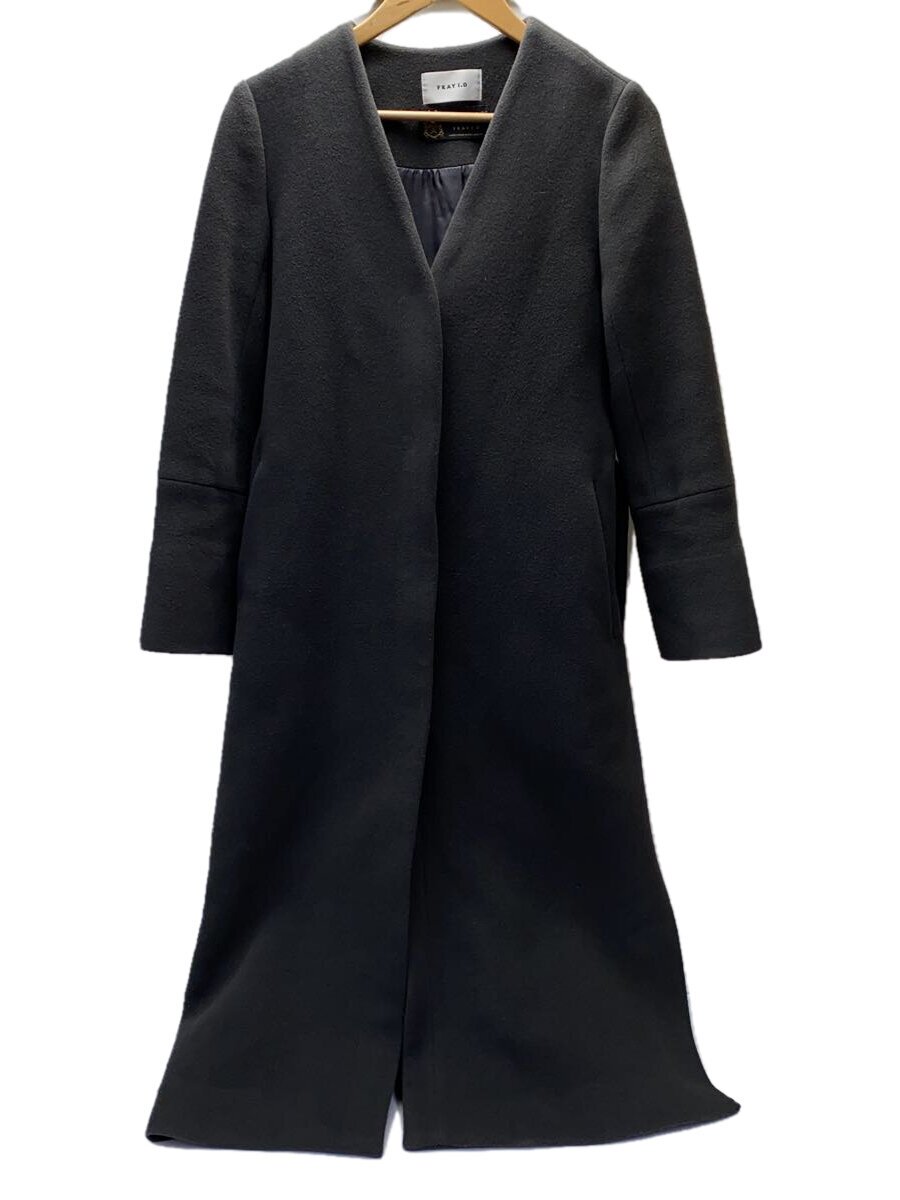 【中古】FRAY I.D◆MANTECO否色つや厚地の外套/O/羊毛/GRY/FWFC215002【レディース御召しもの】