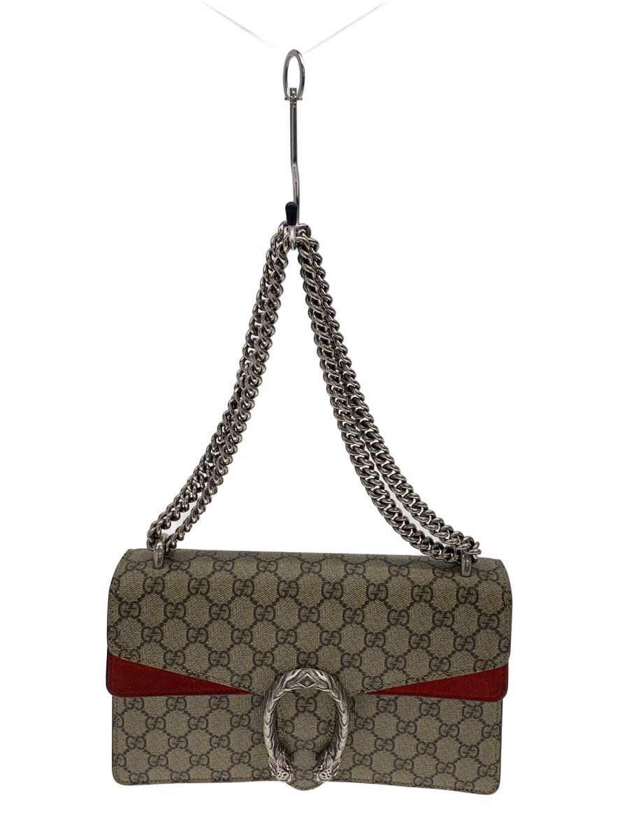 【中古】GUCCI◆スモール・ショルダーバッグ_ディオニュソス_GGスプリーム/ショルダーバッグ/PVC/BEG/総柄【御徒面子】