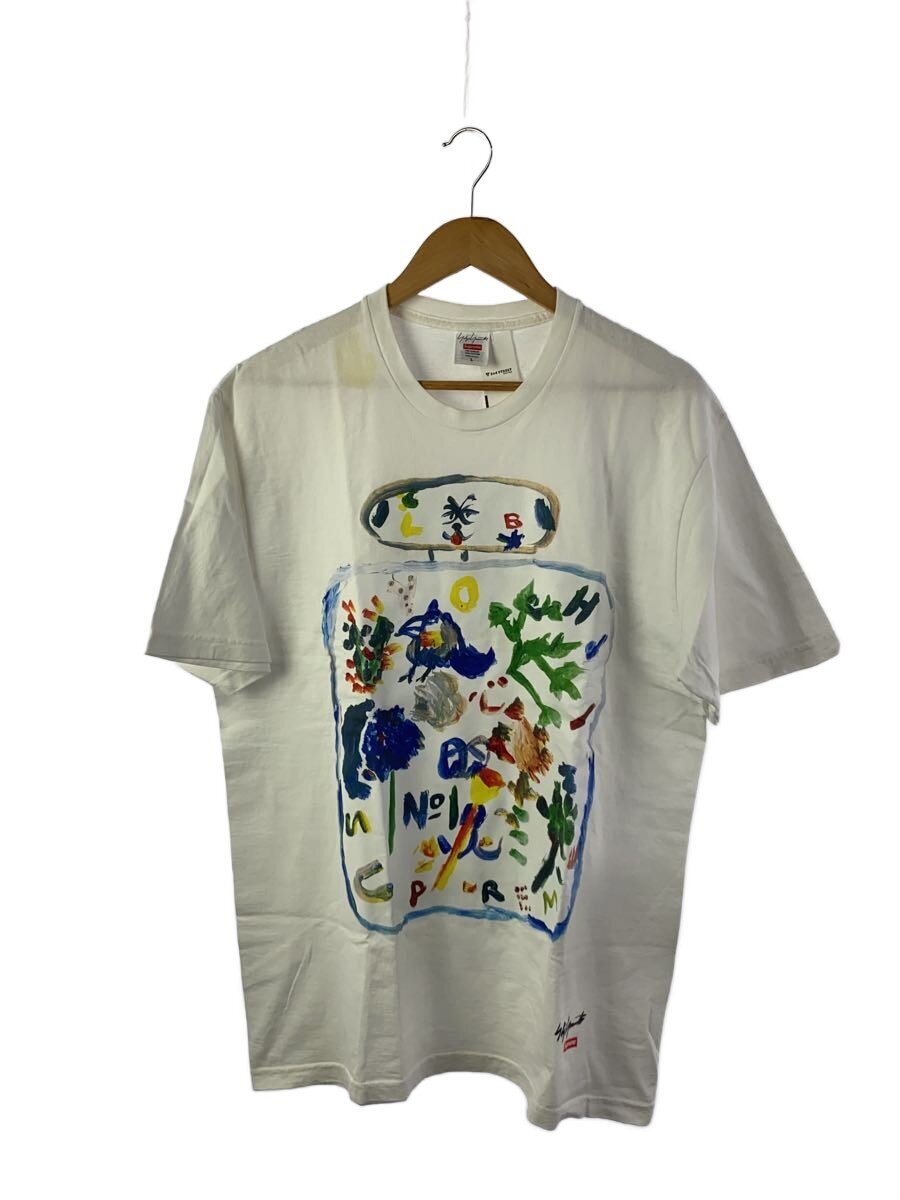 【中古】Supreme◆プルオーバー/L/綿織物/WHT/刷り上げる/物質の状態思いめぐらす【メンズウェア】