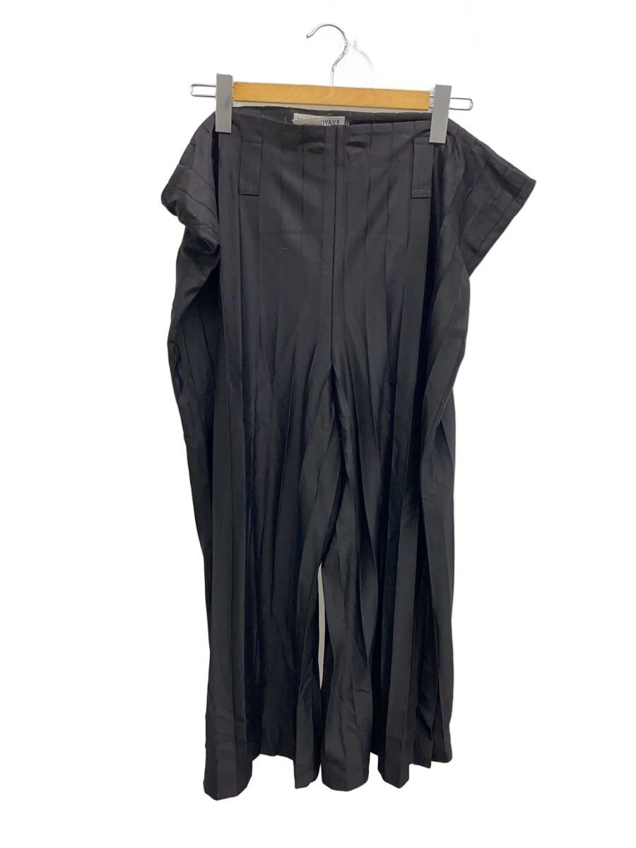 【中古】ISSEY MIYAKE◆太プリーツワイドパンツ/2/レーヨン/BLK/jf015/? NULL ?【レディースウェア】｜2ｎｄ STREET 店