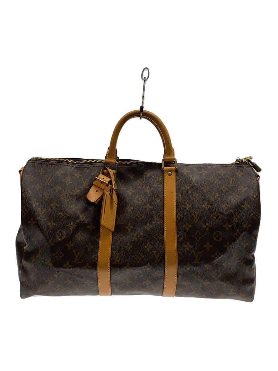 【中古】LOUIS VUITTON◆キーポル・バンドリエール50_モノグラム・帆布_BRW/PVC/BRW/総柄//【御徒面子】