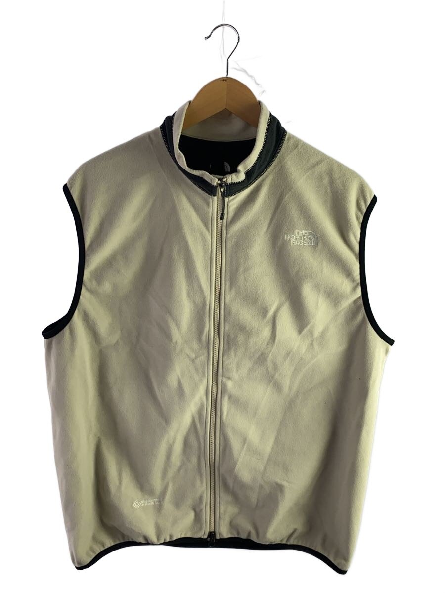 【中古】THE NORTH FACE◆WS ENRIDE VEST_ウィンドストッパーエンライドベスト/M/ポリエステル/CRM【メンズウェア】