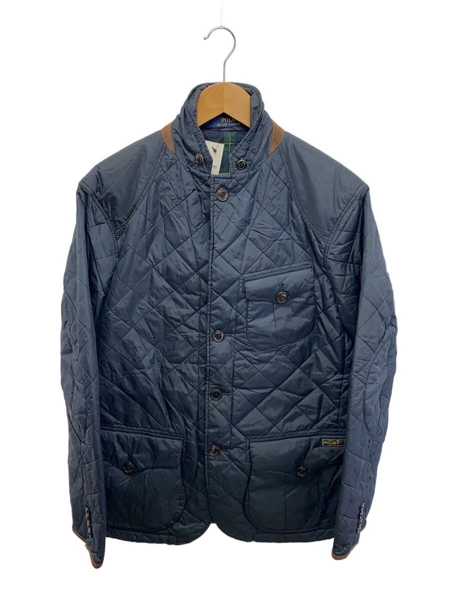 【中古】POLO RALPH LAUREN◆キルティングテーラードジャケット/裏地チェック/M/ナイロン/NVY//【メンズウェア】|2nd STREET 店