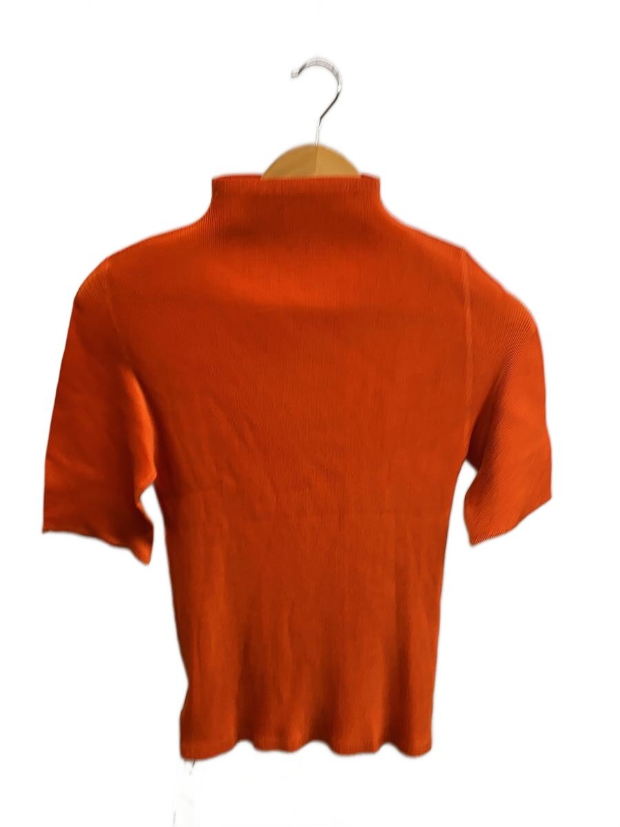 【中古】PLEATS PLEASE ISSEY MIYAKE◆ハイネック細筋目半袖カットソー/3/ポリエステル/ORN/fk353//【レディース御召しもの】