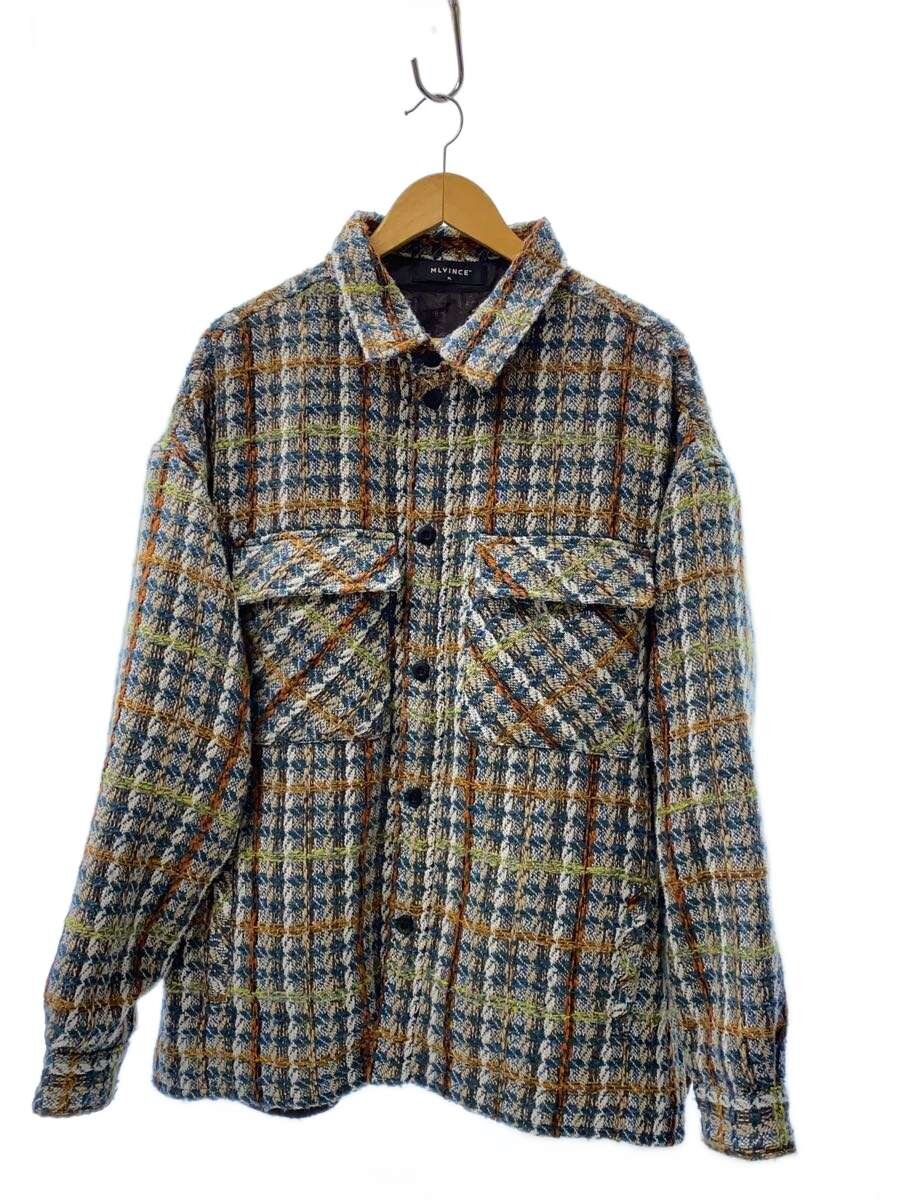 【中古】MLVINCE◆上衣/XL/ポリエステル/マルチ色つや/照合のしるし【メンズウェア】