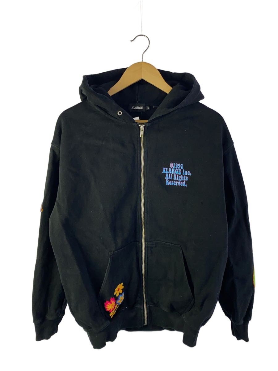 【中古】X-LARGE◆ジップパーカー/M/綿織物/黒いこと/101249012021【メンズウェア】