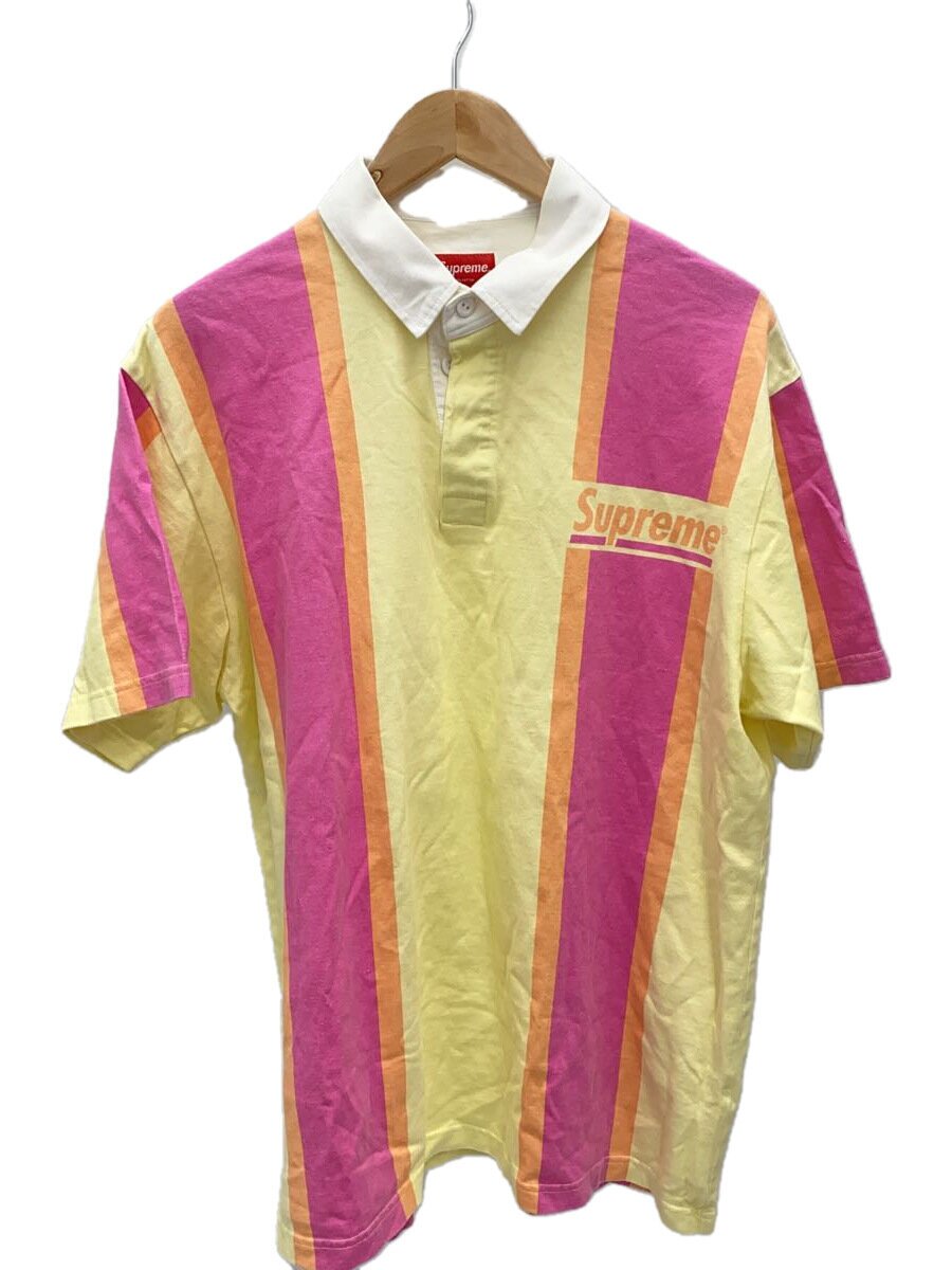 【中古】Supreme◆スポーツシャツ/L/綿織物/IVO/縞模様【メンズウェア】