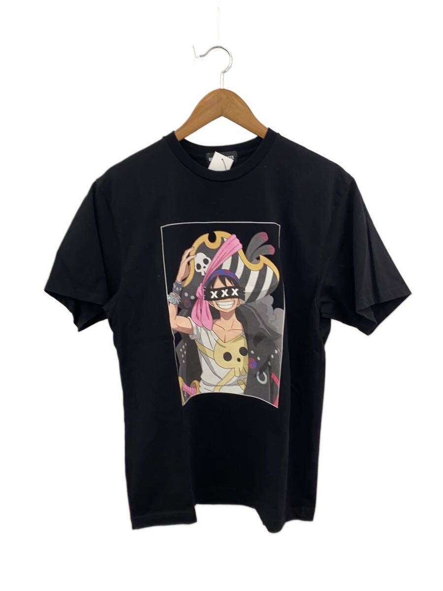 【中古】GOD SELECTION XXX◆ONE PIECE FILM RED/ルフィ/プルオーバー/M/綿織物/BLK【メンズウェア】