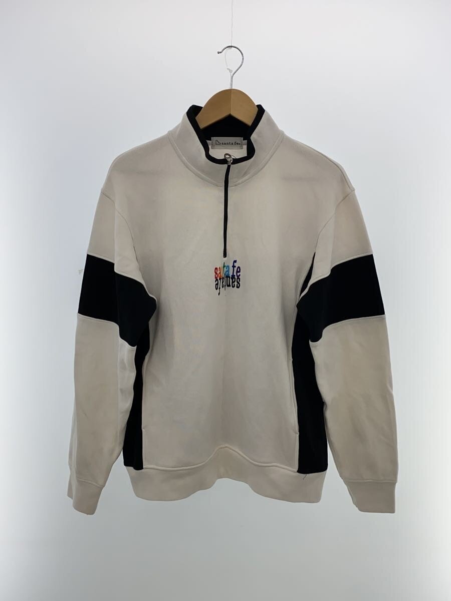 【中古】SANTAFE◆プルオーバー/50/綿織物/WHT/0290-223-84404【メンズウェア】