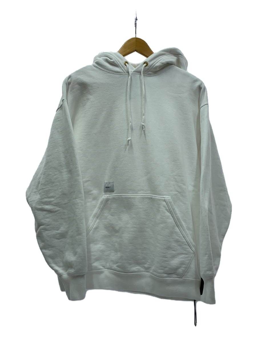 【中古】WTAPS◆パーカー/3/綿織物/WHT/無地/242ATDT-CSM23【メンズウェア】
