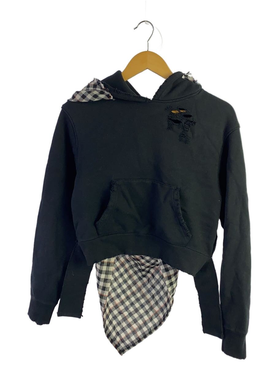 【中古】ORIMI/パーカー/2/綿織物/BLK/照合のしるし/RIPPED OFF HOODIE WITH SCARF【メンズウェア】
