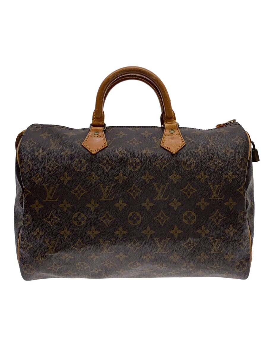 【中古】LOUIS VUITTON◆2)スピーディ35_モノグラム・帆布/PVC/BRW【御徒面子】