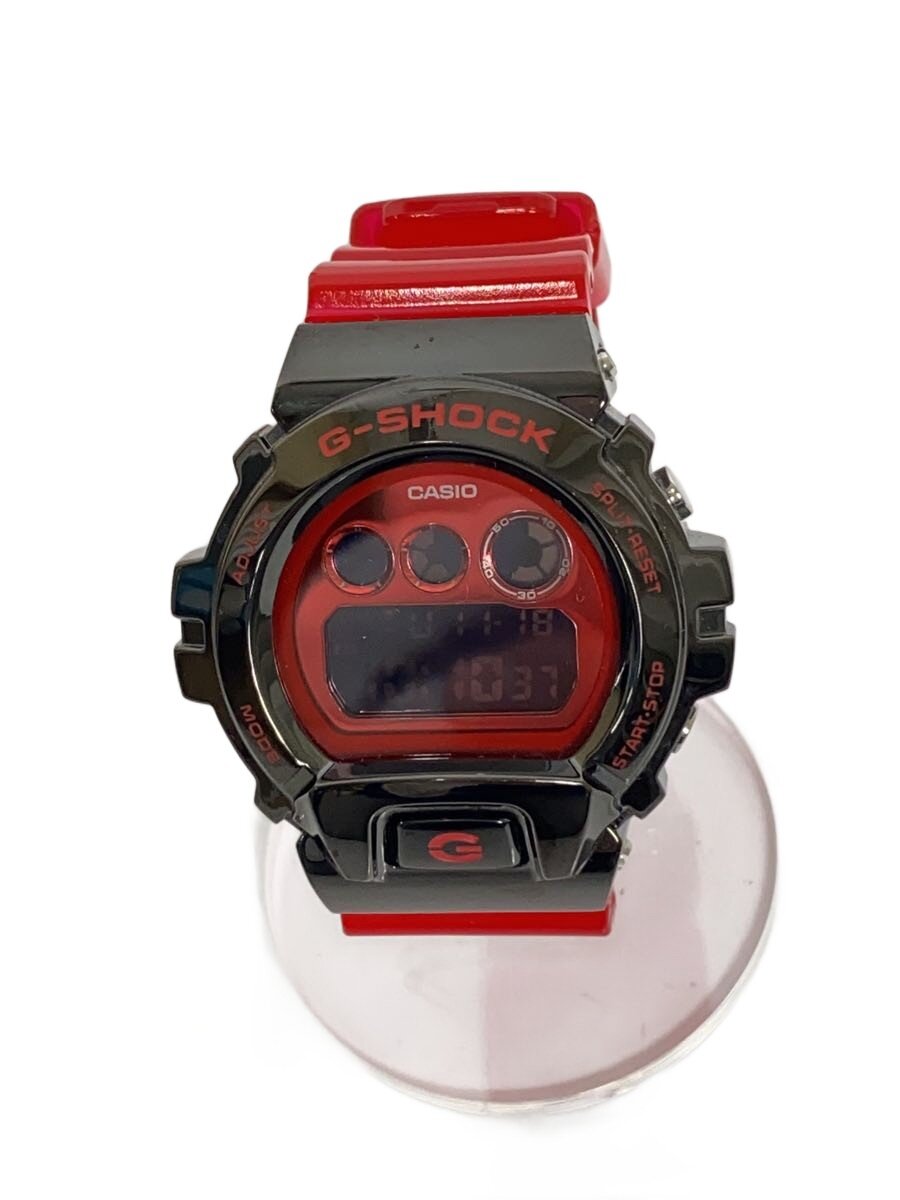 【中古】CASIO◆石英ウオッチ_G-SHOCK/デジタル/スケルトン/RED/RED【服飾雑貨他】