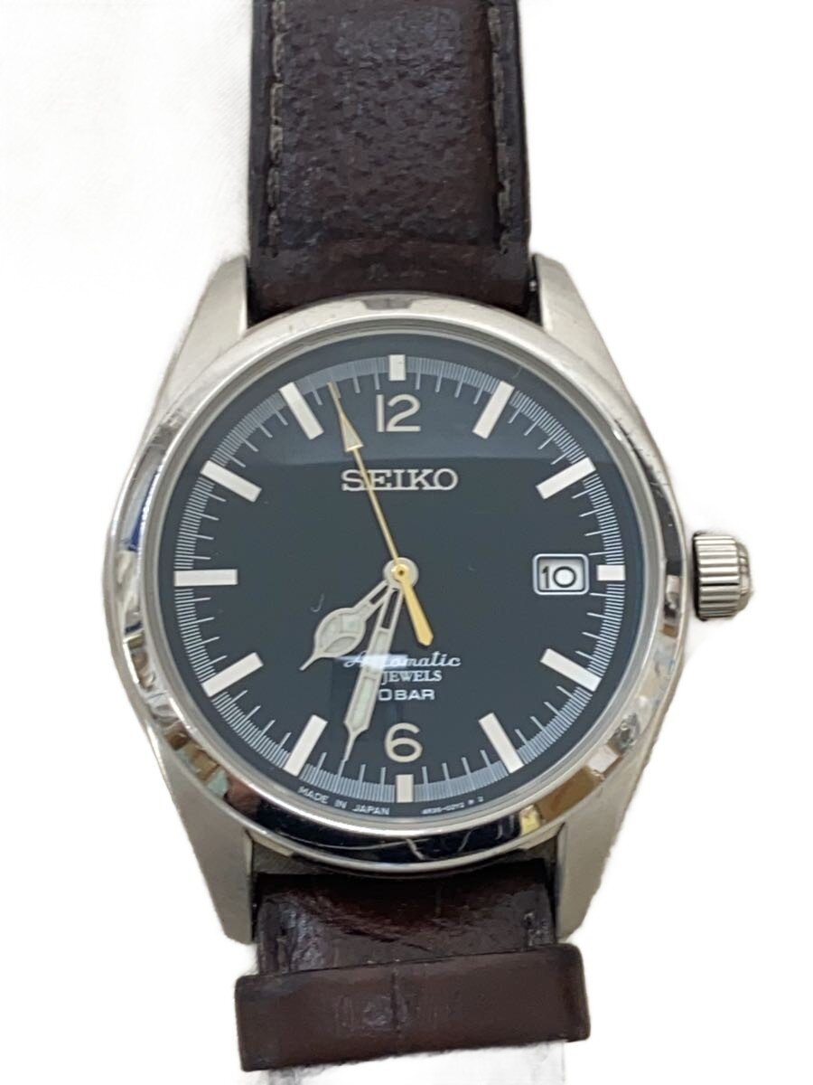 【中古】SEIKO◆×Tic Tac/35周年祝する/ウオッチ/アナログ/なめし革/GRN/BRW/4R35-02R0【服飾雑貨他】
