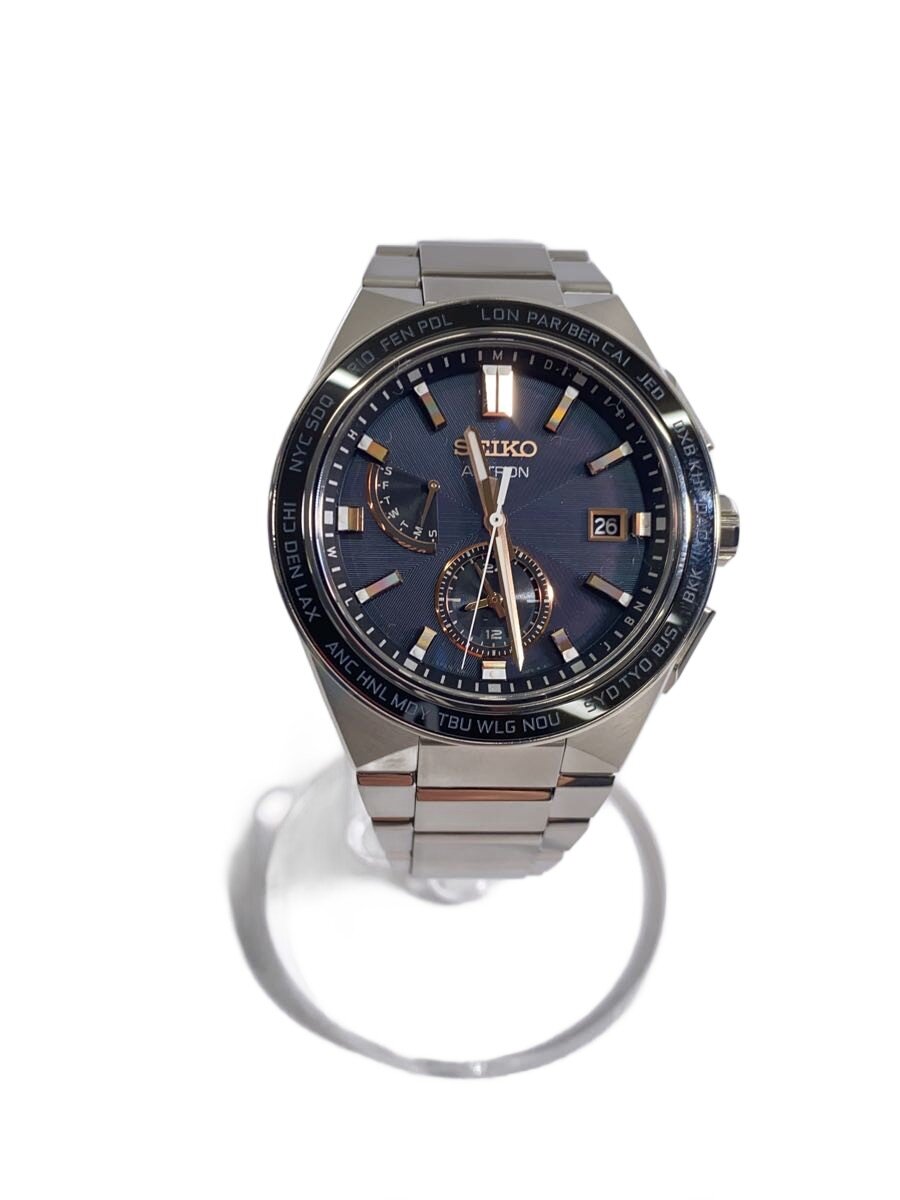 【中古】SEIKO◆ソーラー腕時計/アナログ/ステンレス/BLK/BLK/8B63-0BD0【服飾雑貨他】｜2ｎｄ STREET 店
