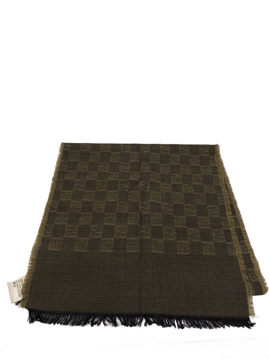 【中古】FENDI◆えり巻き/羊毛/マルチ色つや/レディース【服飾雑貨他】