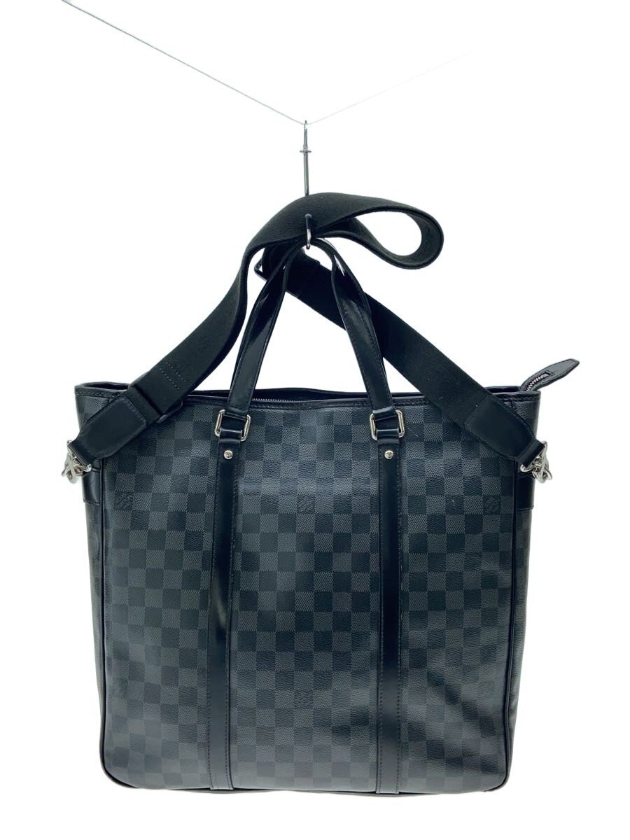 【中古】LOUIS VUITTON◆タダオ_ダミエ・グラフィット/PVC/BLK【御徒面子】