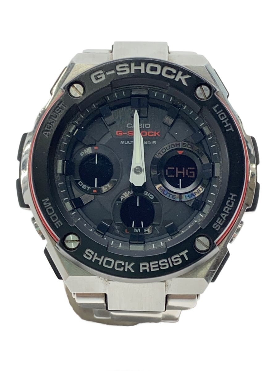 【中古】CASIO◆クォーツ腕時計/デジアナ/ステンレス/BLK/SLV/GST-W100D//【服飾雑貨他】｜2ｎｄ STREET 店