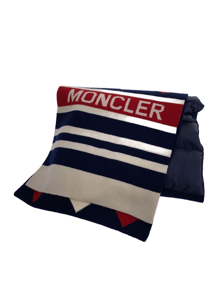 【中古】MONCLER◆えり巻き/羊毛/NVY/メンズ/C20930010400【服飾雑貨他】