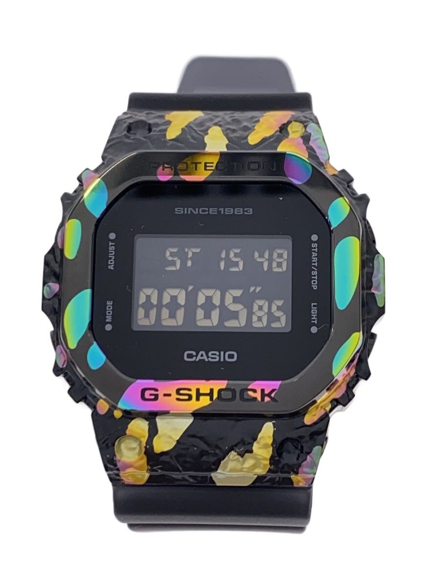 【中古】CASIO◆石英ウオッチ_G-SHOCK/デジタル/天然ゴム/BLK/BLK【服飾雑貨他】