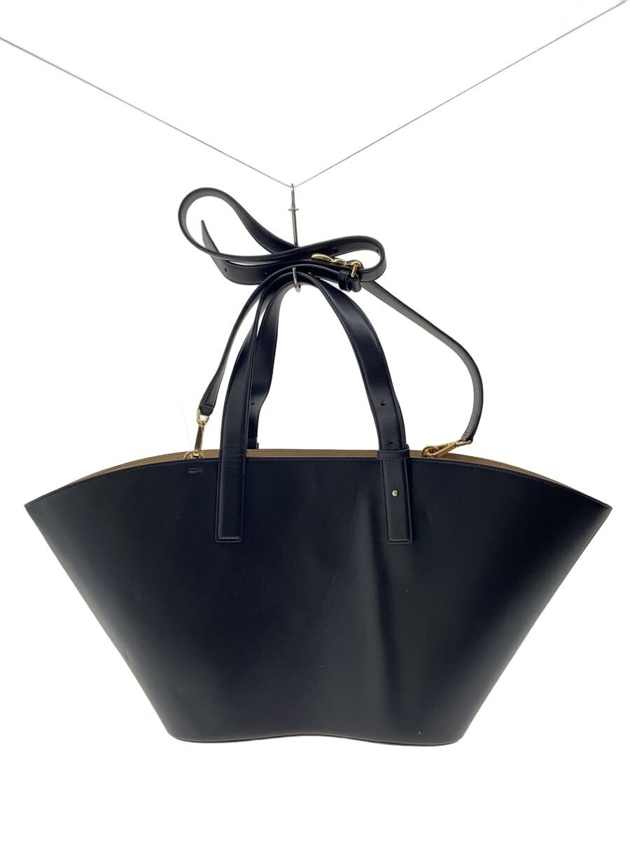 【中古】Daniel Wellington◆トートバッグ/なめし革/BLK【御徒面子】