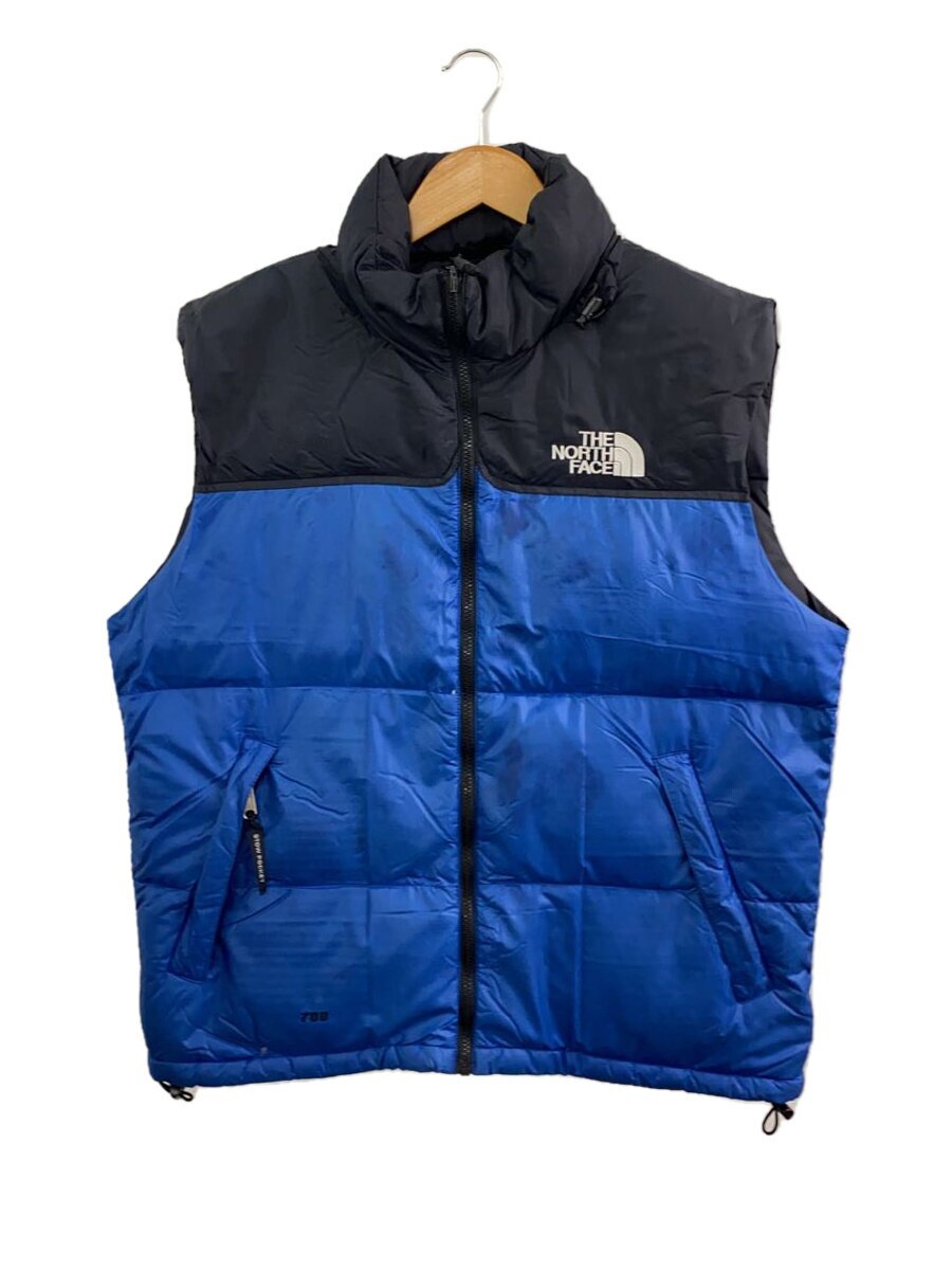 【中古】THE NORTH FACE◆NUPTSE VEST_ヌプシベスト/L/ナイロン/BLU【メンズウェア】|2nd STREET 店