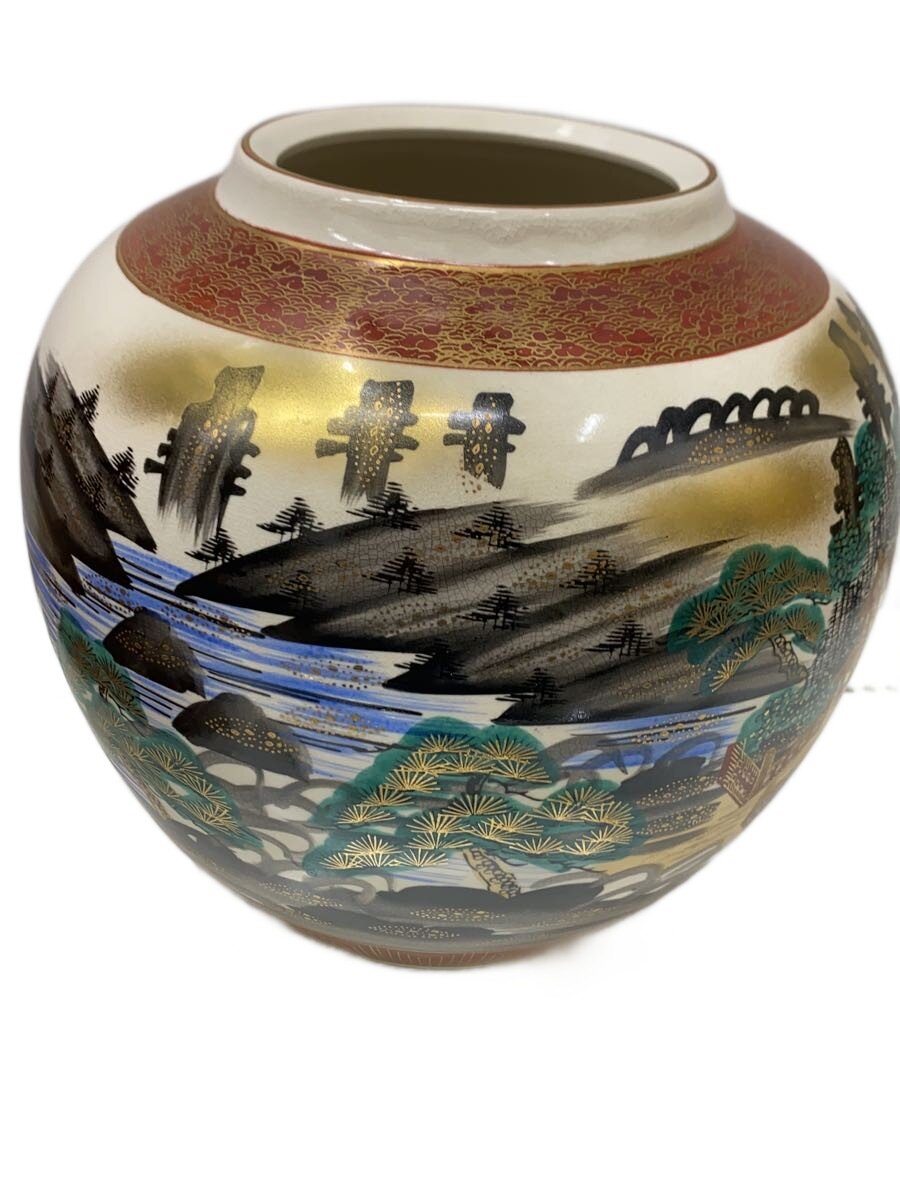 【中古】九谷焼◆壷・花立て【室内装飾小物・日用雑貨】