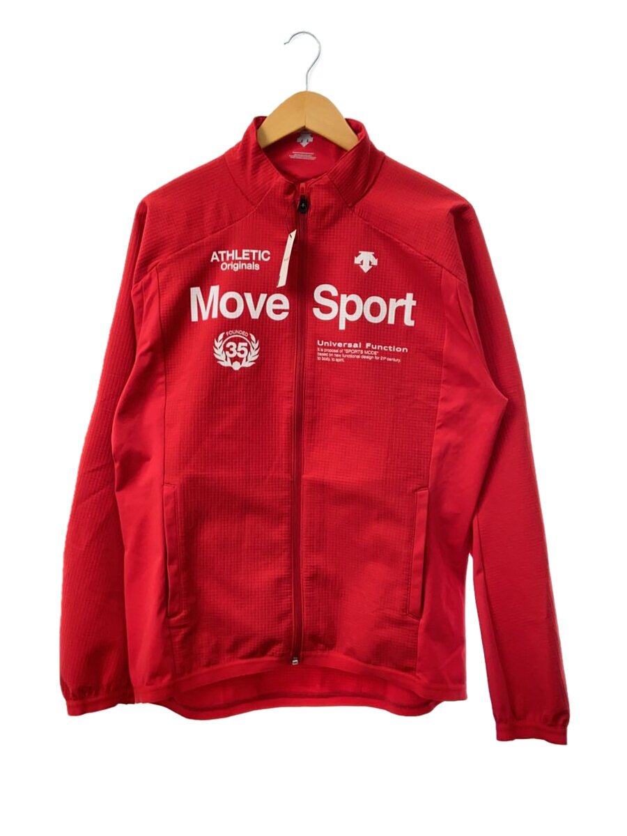 【中古】DESCENTE◆スポーツウェアー/O/RED/DMMMJF16/デサント/レッド/赤/ジャージ【スポーツ】