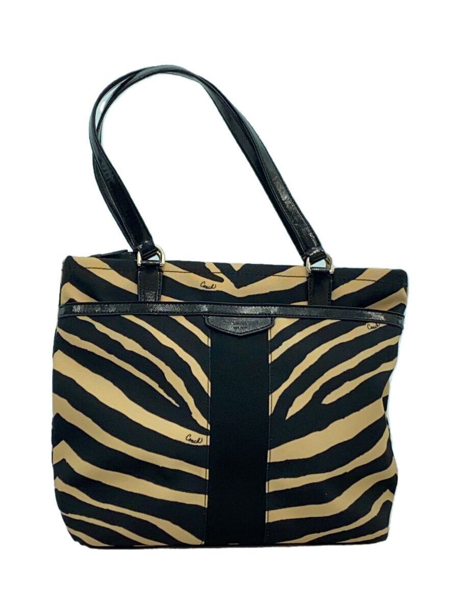 【中古】COACH◆ハンドバック/帆布/BEG/毛の荒物/F23283【御徒面子】
