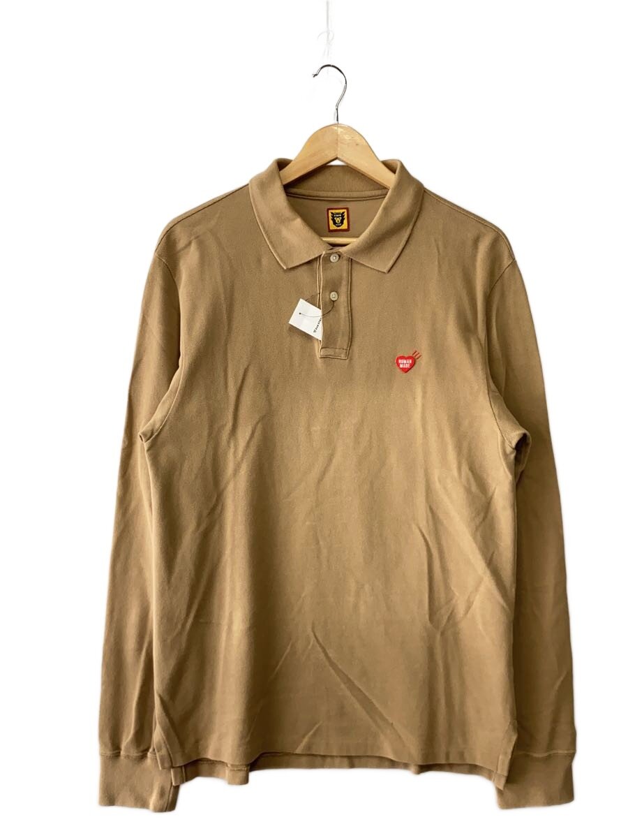 【中古】HUMAN MADE◆ハートロングスリーブポロ/スポーツシャツ/M/綿織物/CML//【メンズウェア】