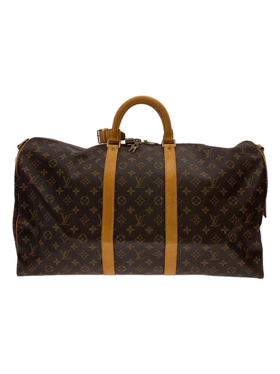 【中古】LOUIS VUITTON◆キーポル・バンドリエール55_モノグラム・帆布_BRW/PVC/BRW【御徒面子】