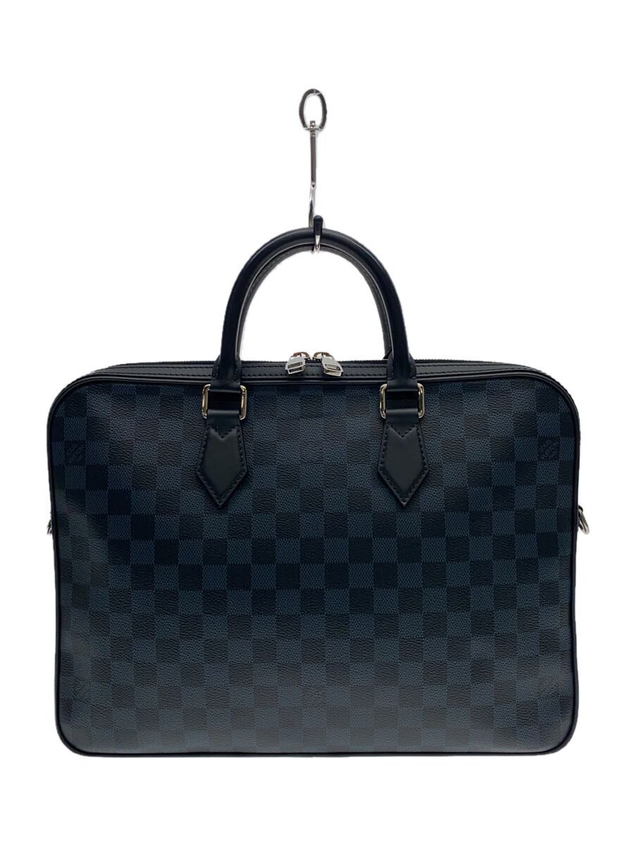 【中古】LOUIS VUITTON◆ダンディ・ブリーフケースMM_ダミエ・コバルト_NVY/PVC/NVY//【御徒面子】