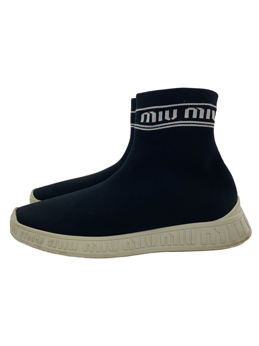 【中古】MIU MIU◆MIU MIU ミュウミュウ/シューズ/38/BLK【シューズ】