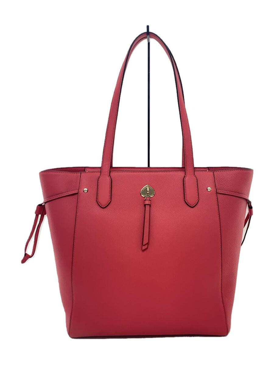 【中古】kate spade new york◆トートバッグ/なめし革/PNK/K6113【御徒面子】