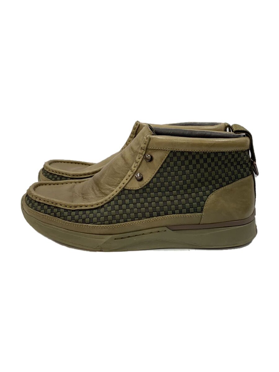 【中古】Clarks◆Clarks SPORTSWEAR/Wallabee/編み込み/乾荒原ブーツ/26珊/KHK【シューズ】